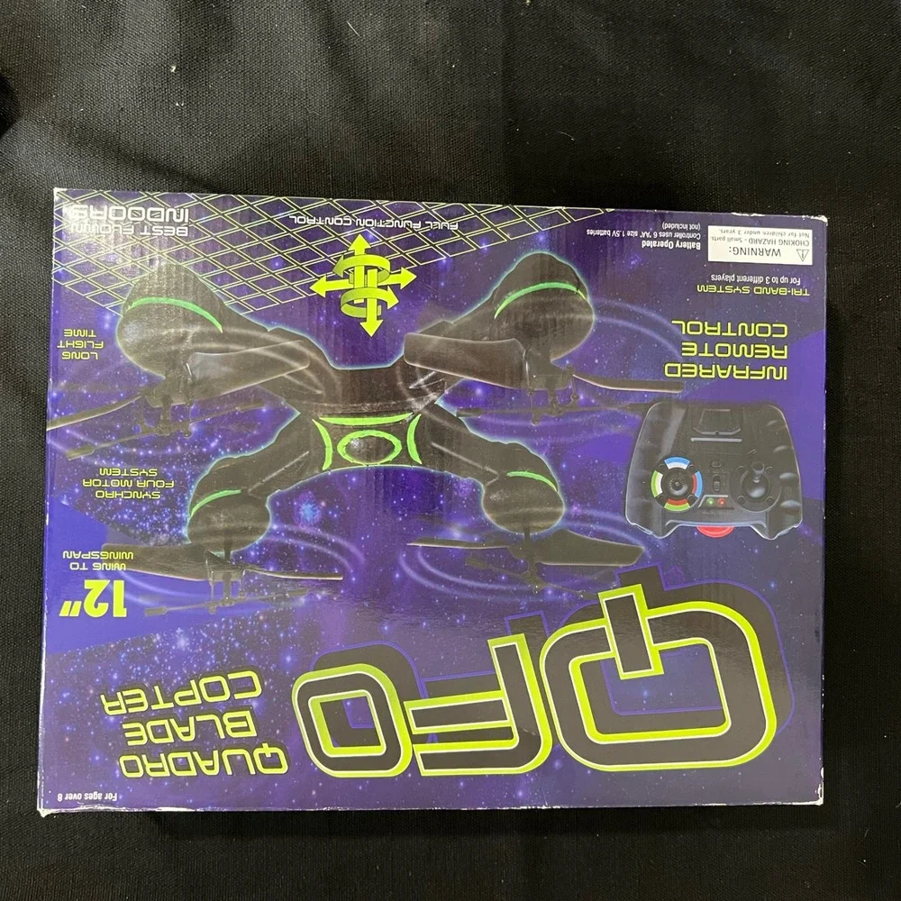Playmaker Toys QFO Quadro Blade Copter 12in Infrared Remote Control Drone 226118